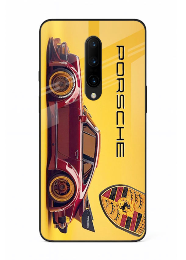 Classic Porsche car side profile with heritage styling and bold composition for OnePlus 8