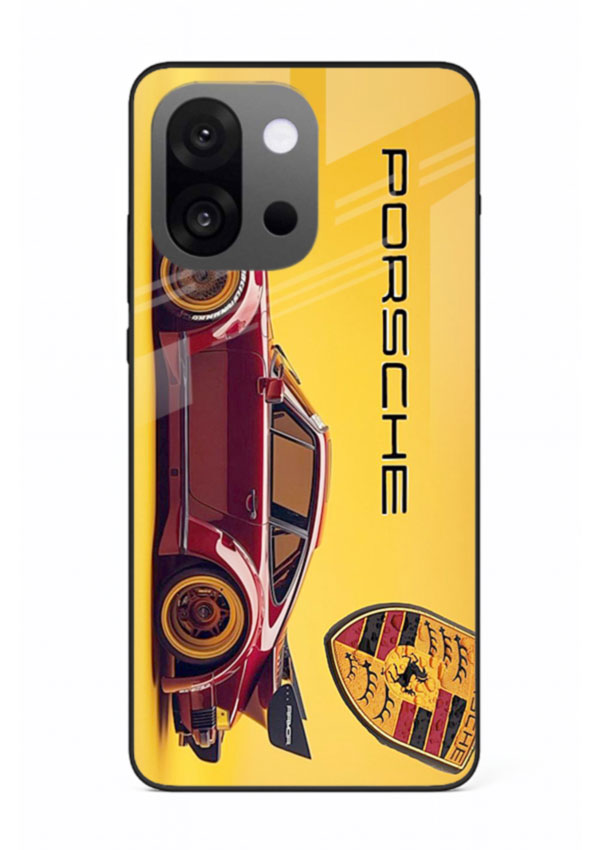 Classic Porsche car side profile with heritage styling and bold composition for OnePlus 13s