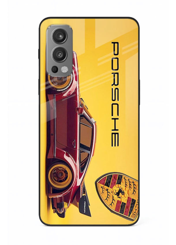 Classic Porsche car side profile with heritage styling and bold composition for OnePlus Nord 2