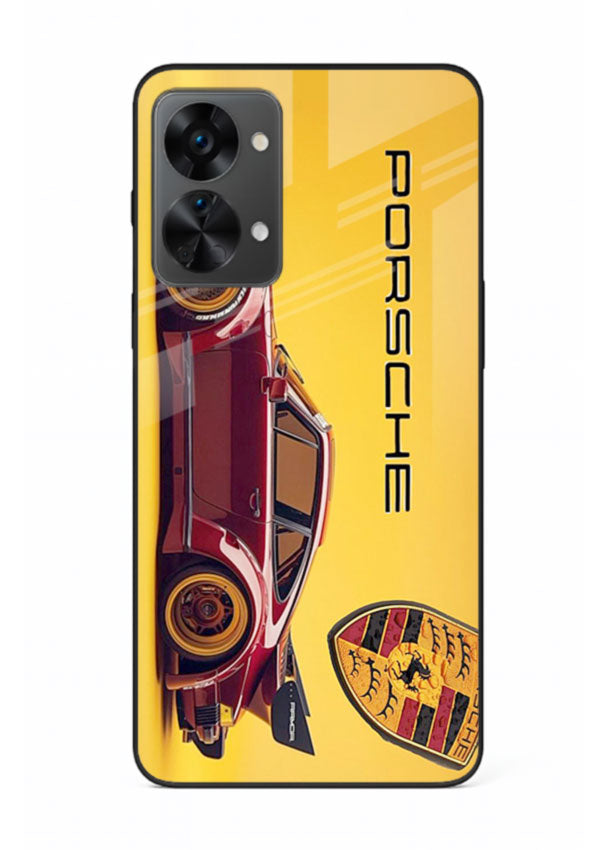 Classic Porsche car side profile with heritage styling and bold composition for OnePlus Nord 2T