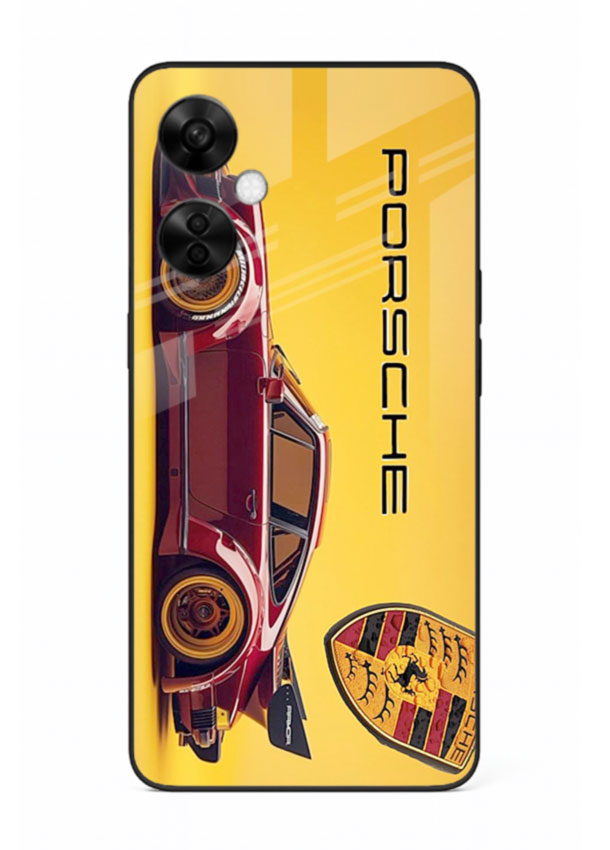 Classic Porsche car side profile with heritage styling and bold composition for OnePlus Nord CE3 Lite