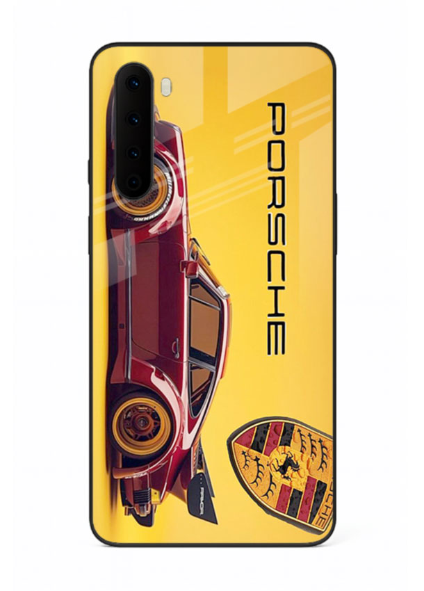 Classic Porsche car side profile with heritage styling and bold composition for OnePlus Nord