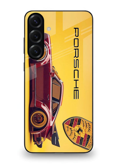 Classic Porsche car side profile with heritage styling and bold composition for Samsung S25