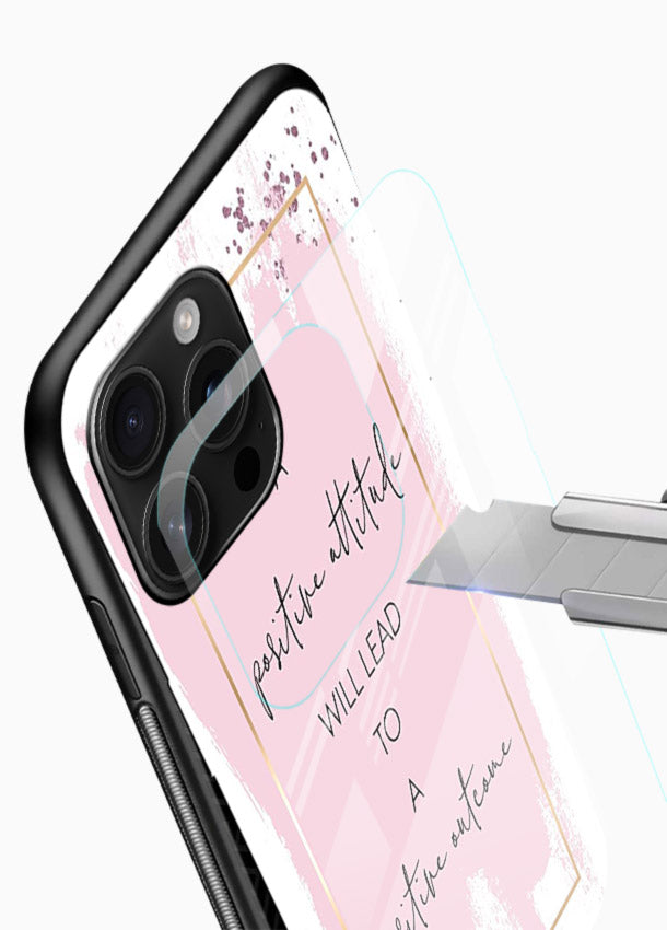 Pink watercolor block artwork printed on glossy vibrant premium glass back cover with bright tones. - Angle Blade