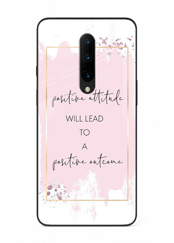 Pink watercolor block artwork printed on OnePlus 7T Pro glass back cover with bright tones.