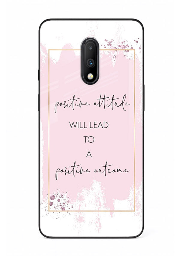 Pink watercolor block artwork printed on OnePlus 7 glass back cover with bright tones.