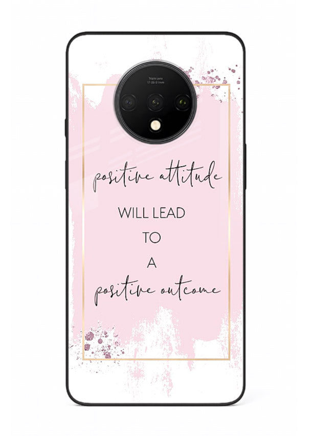 Pink watercolor block artwork printed on OnePlus 7T glass back cover with bright tones.