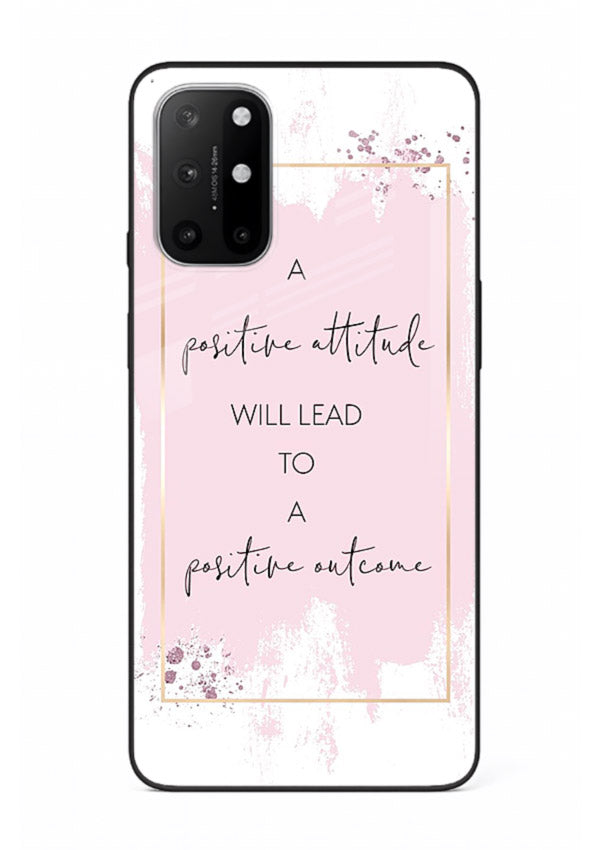 Pink watercolor block artwork printed on OnePlus 8T glass back cover with bright tones.