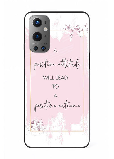 Pink watercolor block artwork printed on OnePlus 9 glass back cover with bright tones.