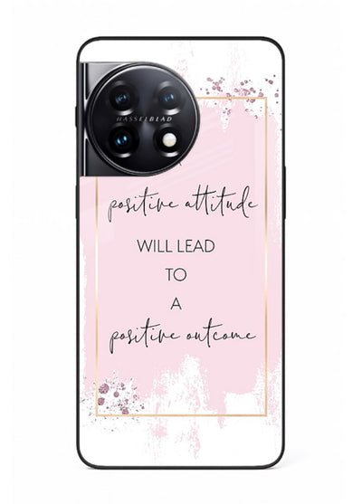 Pink watercolor block artwork printed on OnePlus 11 glass back cover with bright tones.