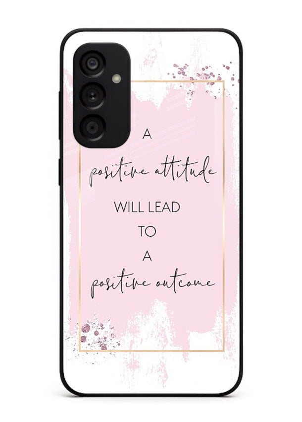Pink watercolor block artwork printed on Samsung A14 5G glass back cover with bright tones.