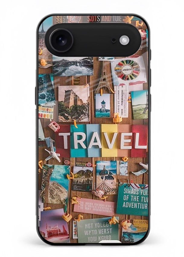 Postcard Travel Wall collage artwork iphone 18 air glass back cover