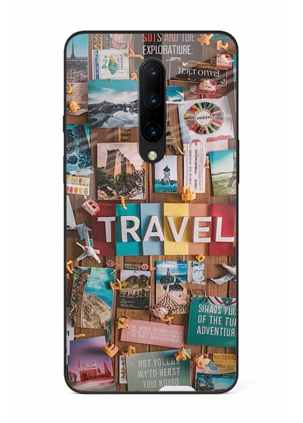 Postcard Travel Wall collage artwork OnePlus 7 Pro glass back cover