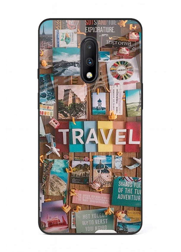 Postcard Travel Wall collage artwork OnePlus 7 glass back cover