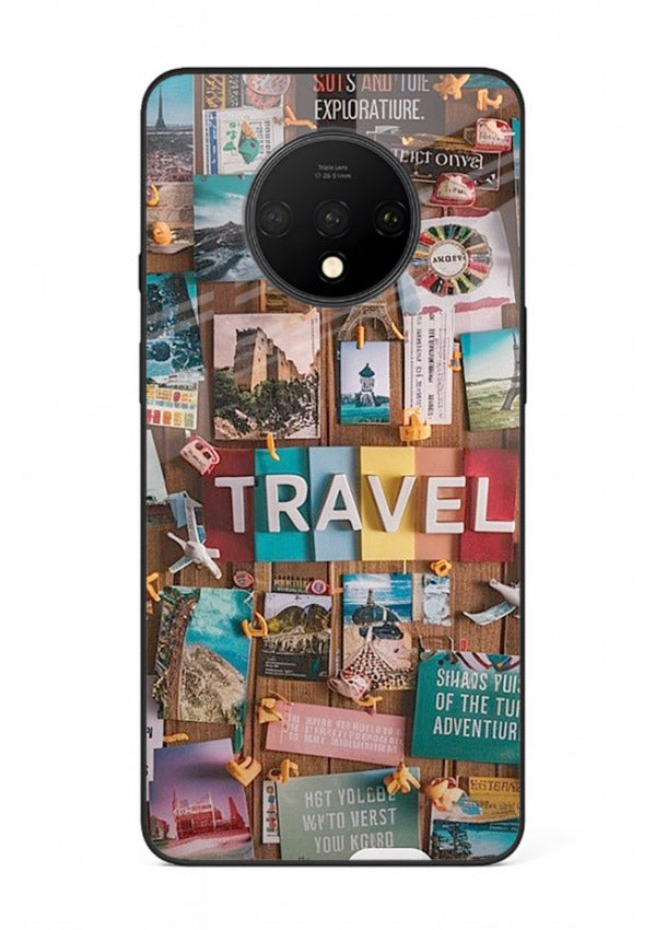 Postcard Travel Wall collage artwork OnePlus 7T glass back cover