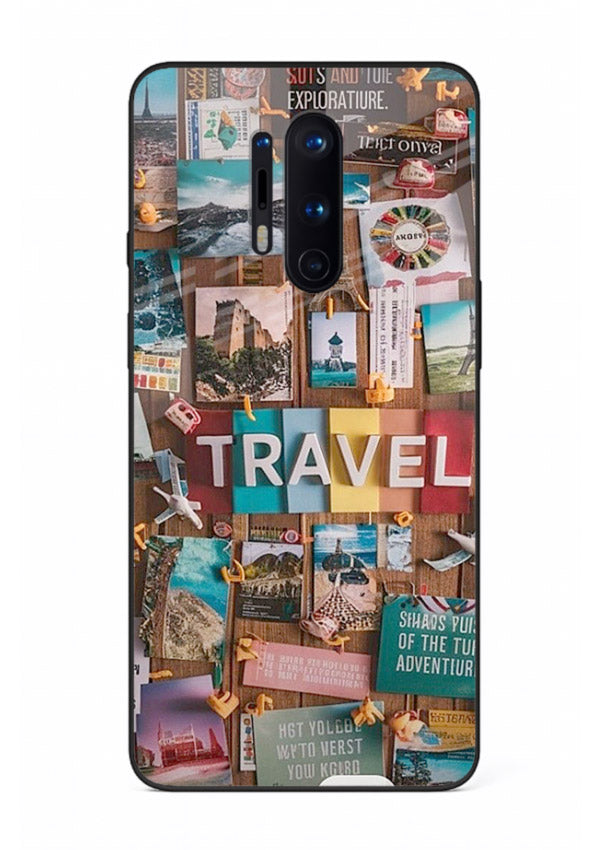 Postcard Travel Wall collage artwork OnePlus 8 Pro glass back cover