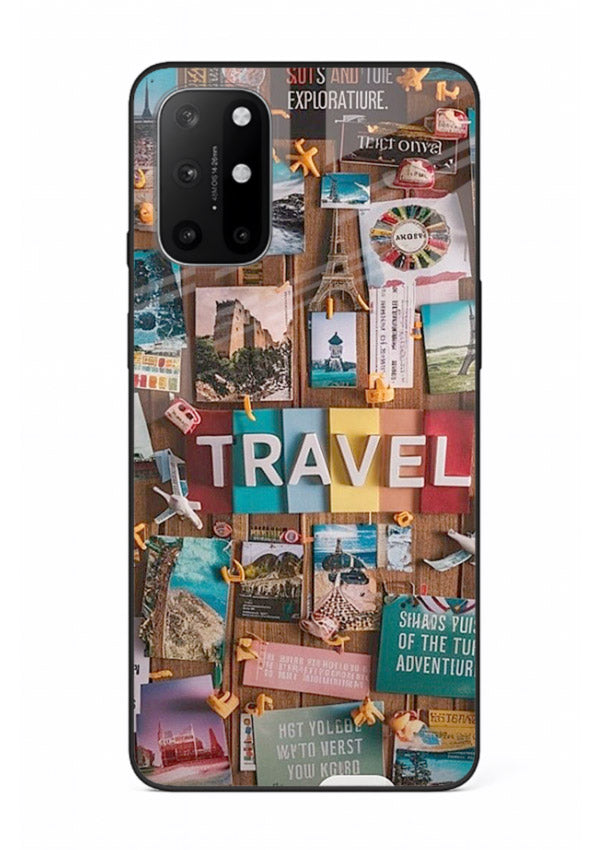 Postcard Travel Wall collage artwork OnePlus 8T glass back cover