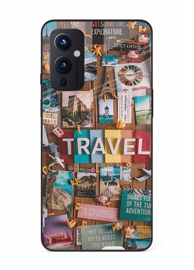 Postcard Travel Wall collage artwork OnePlus 9 Pro glass back cover
