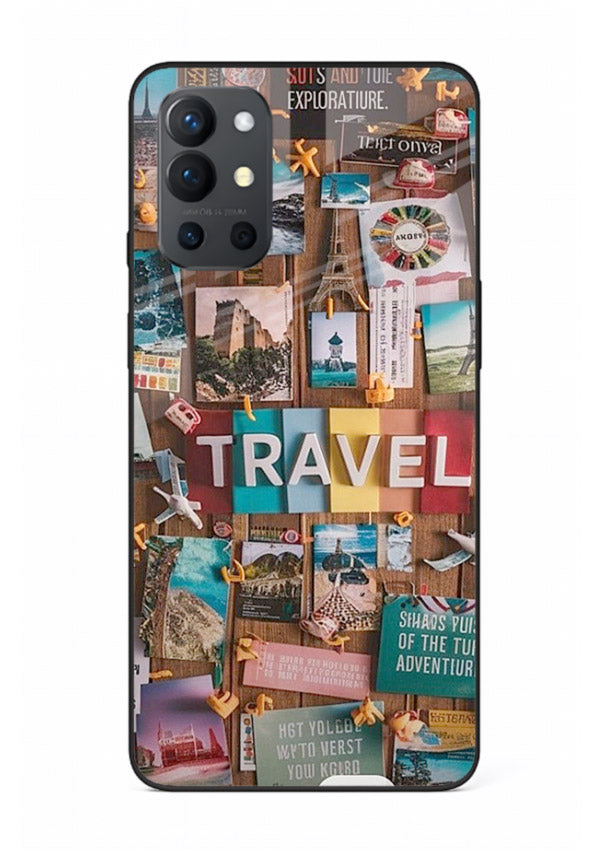 Postcard Travel Wall collage artwork OnePlus 9R glass back cover