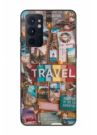 Postcard Travel Wall collage artwork OnePlus 9RT glass back cover