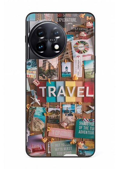 Postcard Travel Wall collage artwork OnePlus 11 glass back cover