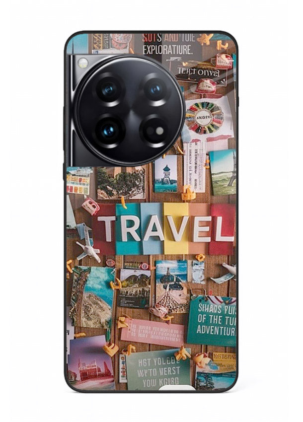 Postcard Travel Wall collage artwork OnePlus 12 glass back cover