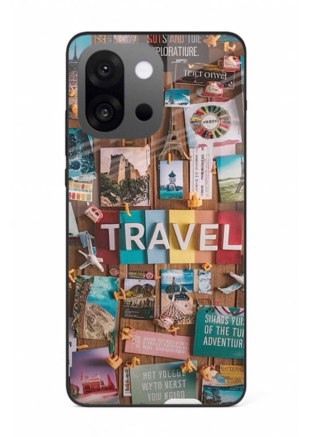 Postcard Travel Wall collage artwork OnePlus 13s glass back cover