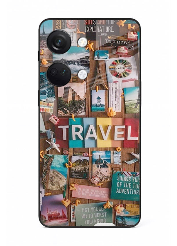 Postcard Travel Wall collage artwork OnePlus Nord 3 glass back cover