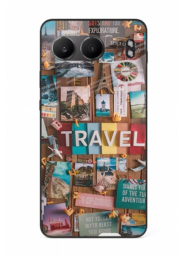 Postcard Travel Wall collage artwork OnePlus Nord 4 glass back cover