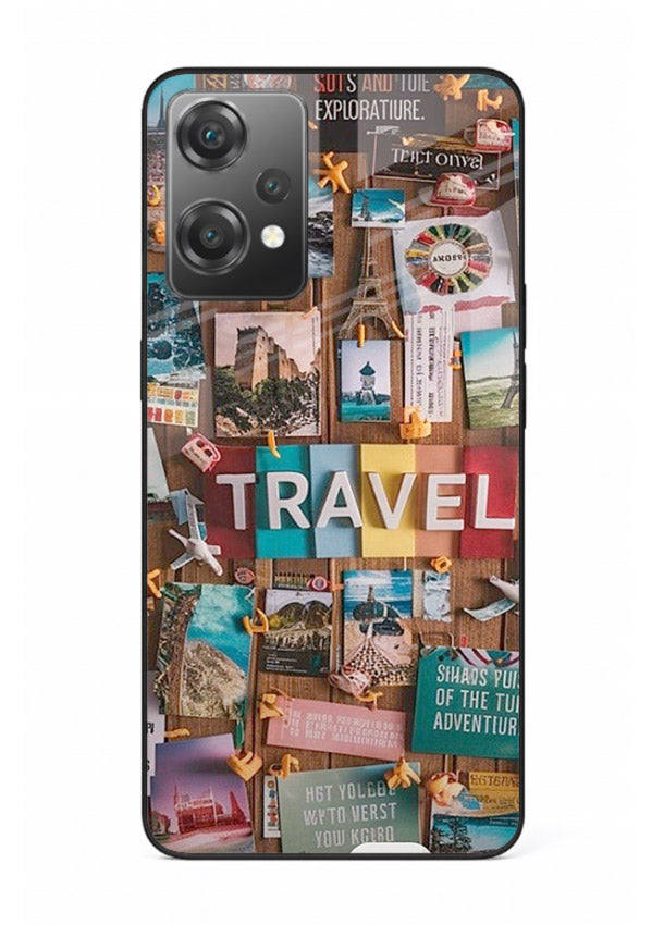 Postcard Travel Wall collage artwork OnePlus Nord CE2 Lite 5G glass back cover