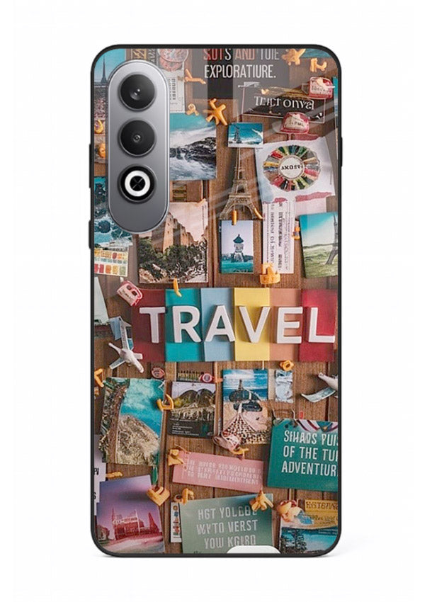 Postcard Travel Wall collage artwork OnePlus Nord CE4 glass back cover
