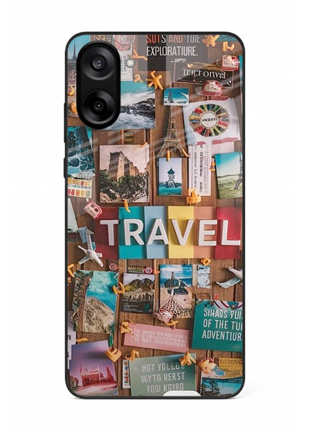 Postcard Travel Wall collage artwork OnePlus Nord CE5 glass back cover