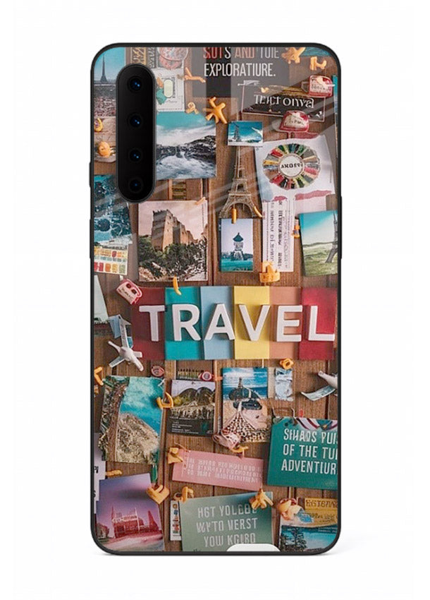 Postcard Travel Wall collage artwork OnePlus Nord glass back cover