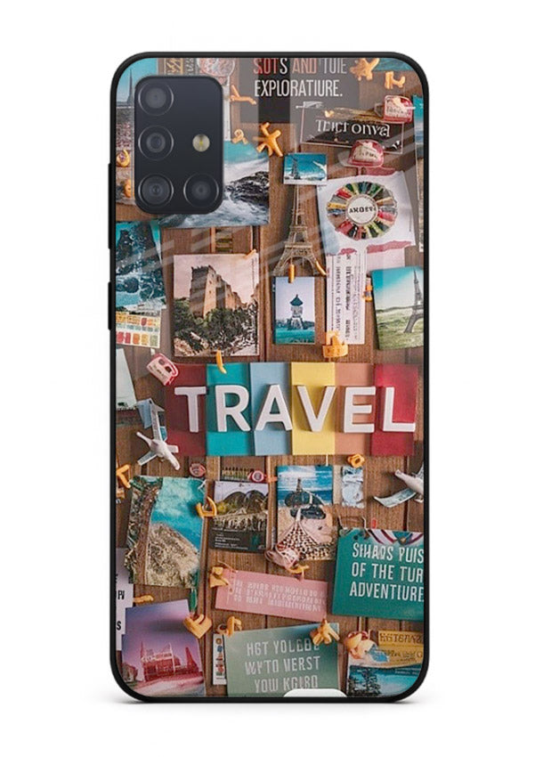 Postcard Travel Wall collage artwork Samsung A51 glass back cover