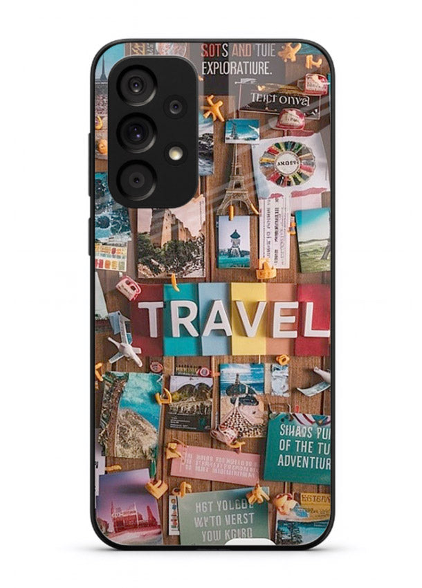 Postcard Travel Wall collage artwork Samsung A33 5G glass back cover