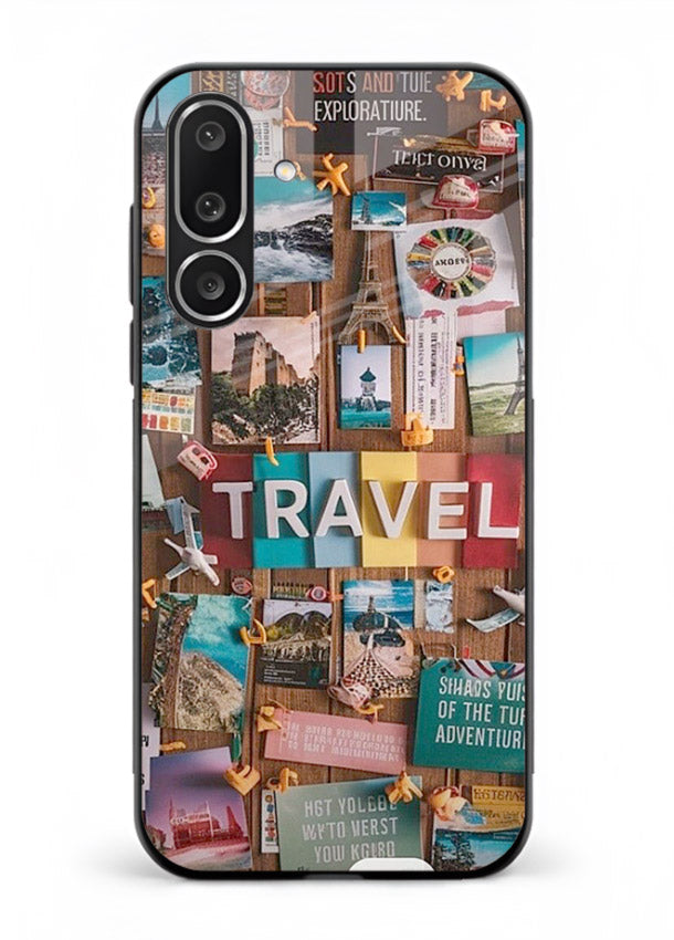 Postcard Travel Wall collage artwork Samsung M56 5G glass back cover