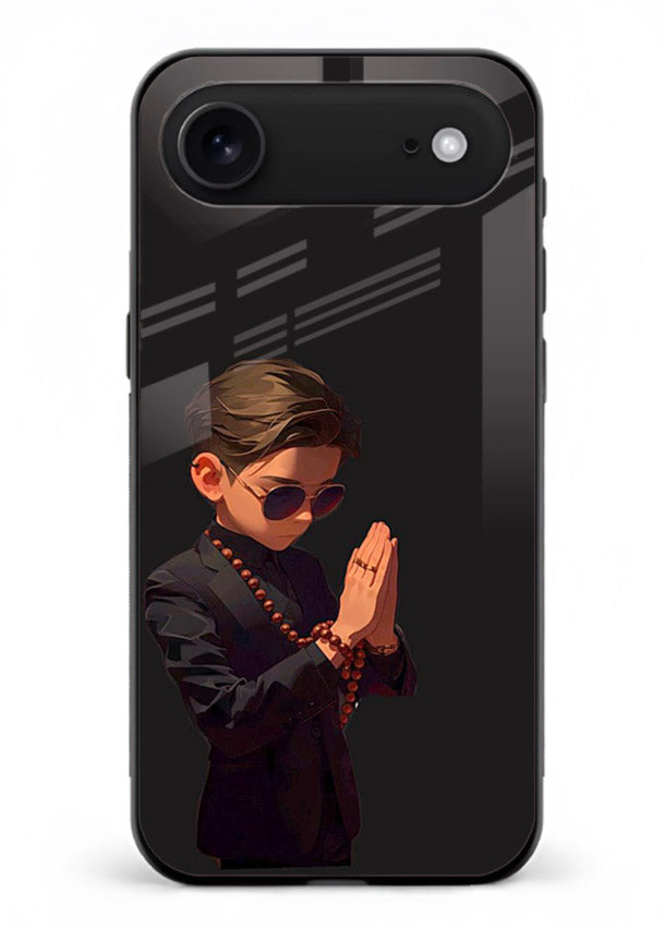 Prayer Boy Shadow reflective silhouette iphone 18 air glass back cover