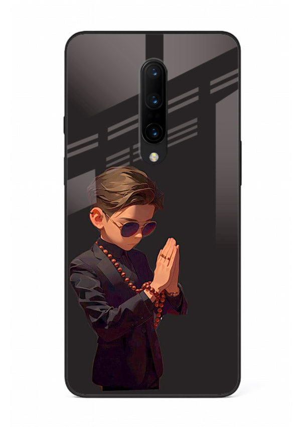 Prayer Boy Shadow reflective silhouette OnePlus 7T Pro glass back cover