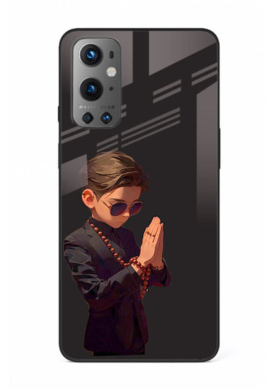 Prayer Boy Shadow reflective silhouette OnePlus 9 glass back cover