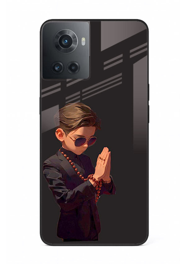 Prayer Boy Shadow reflective silhouette OnePlus 10R glass back cover