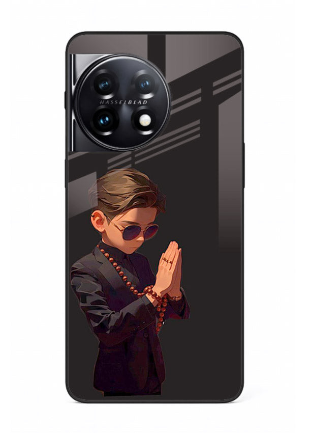Prayer Boy Shadow reflective silhouette OnePlus 11R glass back cover