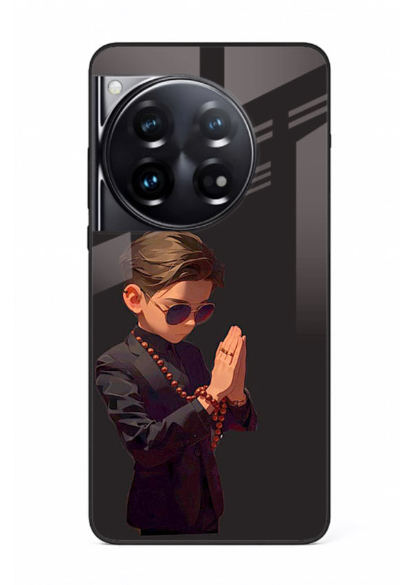 Prayer Boy Shadow reflective silhouette OnePlus 12 glass back cover