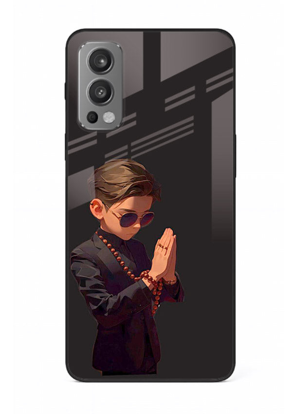 Prayer Boy Shadow reflective silhouette OnePlus Nord 2 glass back cover