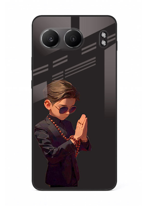 Prayer Boy Shadow reflective silhouette OnePlus Nord 4 glass back cover
