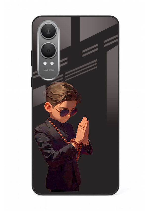 Prayer Boy Shadow reflective silhouette OnePlus Nord CE4 Lite glass back cover