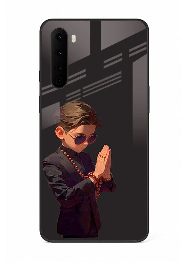 Prayer Boy Shadow reflective silhouette OnePlus Nord glass back cover