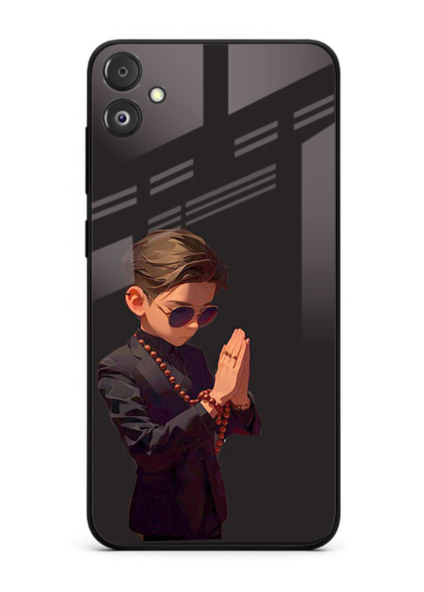 Prayer Boy Shadow reflective silhouette Samsung F14 5G glass back cover