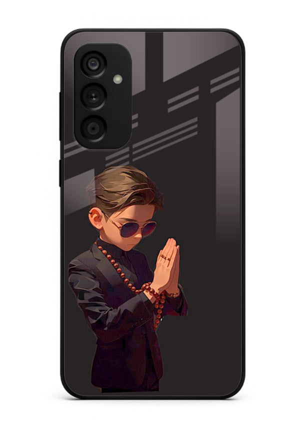 Prayer Boy Shadow reflective silhouette Samsung M14 5G glass back cover
