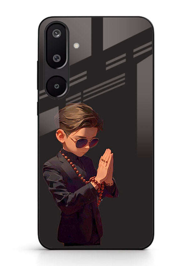 Prayer Boy Shadow reflective silhouette Samsung M16 5G glass back cover