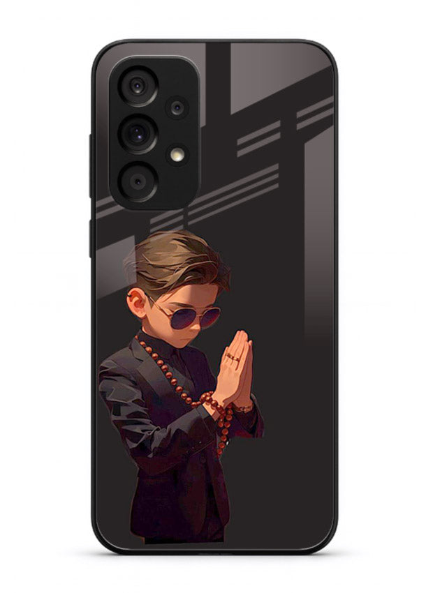 Prayer Boy Shadow reflective silhouette Samsung A73 5G glass back cover